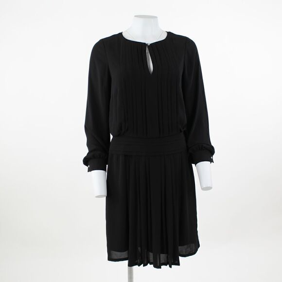 French Connection Pleaded Black Dress - Picture 2 of 5